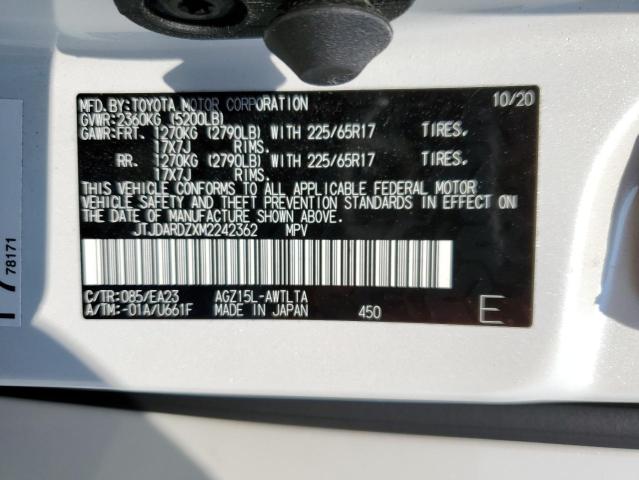 JTJDARDZXM2242362 - 2021 LEXUS NX 300 BASE 白色 照片 13