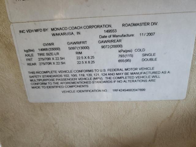 1RF42454682047699 - 2008 ROADMASTER RAIL MONOCOQUE SILVER photo 10