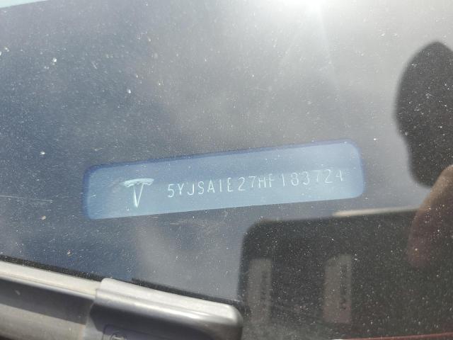 5YJSA1E27HF183724 - 2017 TESLA MODEL S Qırmızı foto 12