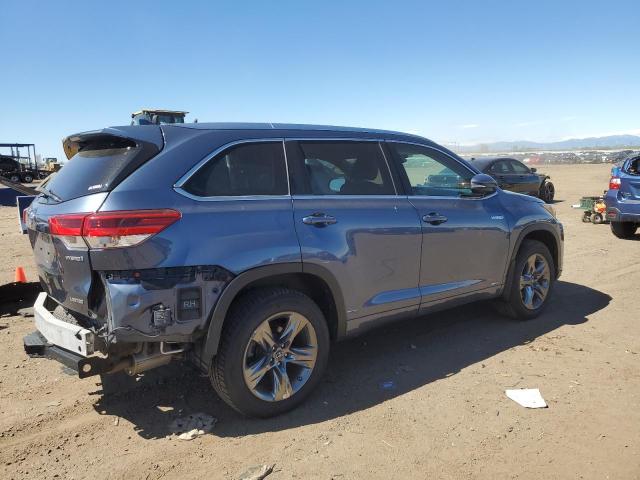 5TDDGRFHXHS027701 - 2017 TOYOTA HIGHLANDER HYBRID LIMITED BLUE photo 3