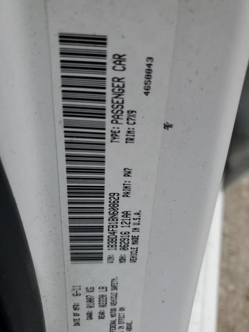 1B3BD4FB1BN608629 - 2011 DODGE AVENGER EXPRESS 白色 照片 12