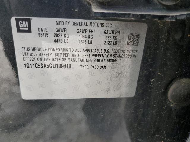 1G11C5SA5GU109810 - 2016 CHEVROLET MALIBU LIM LT Сұр фото 13