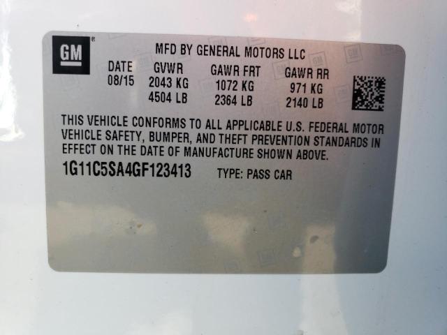 1G11C5SA4GF123413 - 2016 CHEVROLET MALIBU LIM LT 白色 照片 13