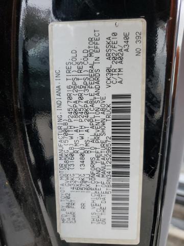 5TBRN34112S296572 - 2002 TOYOTA TUNDRA ACCESS CAB SR5 BLACK photo 12