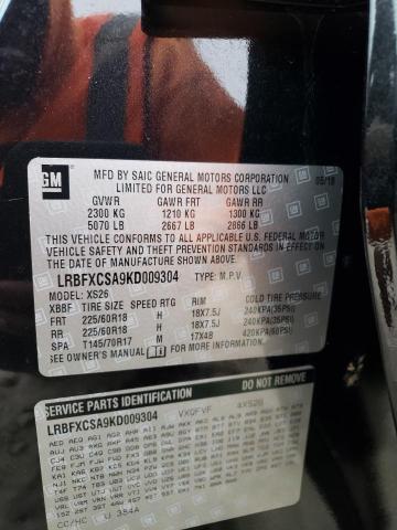 LRBFXCSA9KD009304 - 2019 BUICK ENVISION ESSENCE BLACK photo 13