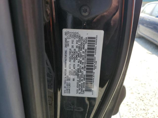 5TBBT4411YS012380 - 2000 TOYOTA TUNDRA ACCESS CAB შავი ფოტო 12