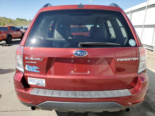 JF2SHABC3BH728657 - 2011 SUBARU FORESTER 2.5X BURGUNDY photo 6