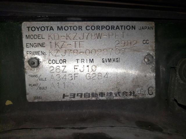 KZJ780028703 - 1993 TOYOTA LANDCRUISE 棕色 照片 12