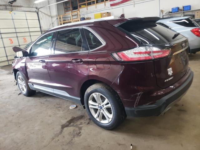 2FMPK4J91KBB87338 - 2019 FORD EDGE SEL MAROON photo 2