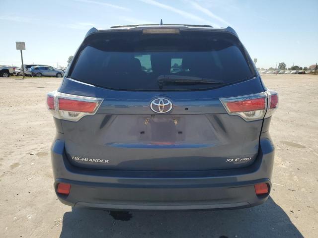 5TDJKRFH9FS153658 - 2015 TOYOTA HIGHLANDER XLE BLUE photo 6