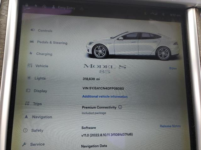 5YJSA1CN4DFP08083 - 2013 TESLA MODEL S Կապույտ լուսանկար 9