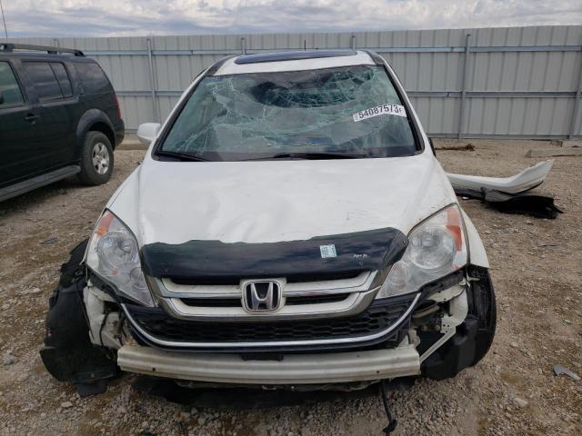 5J6RE4H73BL800269 - 2011 HONDA CR-V EXL WHITE photo 5