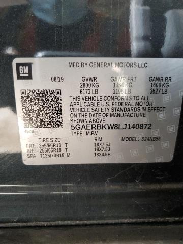 5GAERBKW8LJ140872 - 2020 BUICK ENCLAVE ESSENCE 蓝色 照片 13