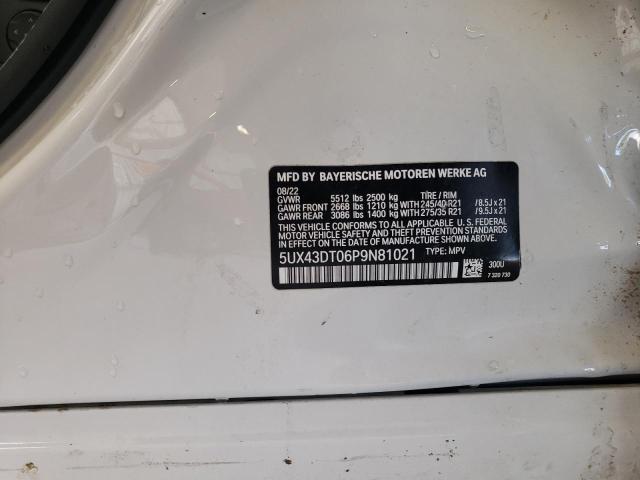 5UX43DT06P9N81021 - 2023 BMW X4 M40I WHITE photo 14