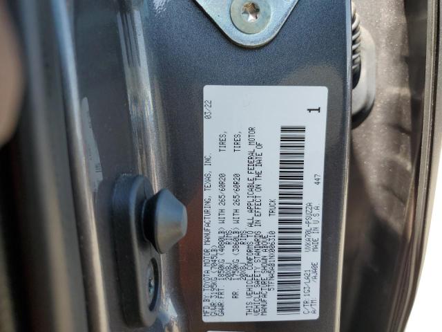 5TFNA5AB1NX006310 - 2022 TOYOTA TUNDRA CREWMAX PLATINUM Graphit Foto 12