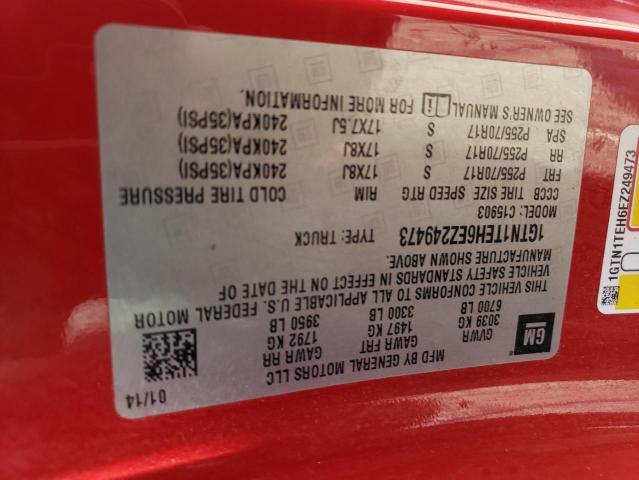 1GTN1TEH6EZ249473 - 2014 GMC SIERRA C1500 RED photo 13