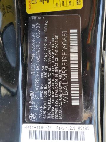 WBALM53519E160651 - 2009 BMW Z4 SDRIVE30I BLACK photo 12