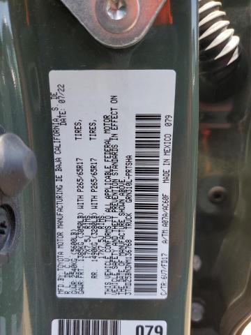 3TMDZ5BN3NM136768 - 2022 TOYOTA TACOMA DOUBLE CAB 绿色 照片 12