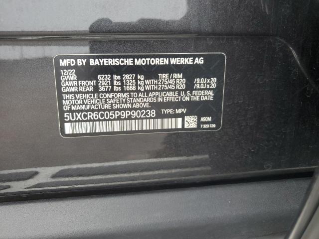 5UXCR6C05P9P90238 - 2023 BMW X5 XDRIVE40I GRAY photo 13