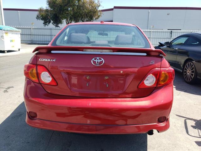 2T1BU4EE1AC453611 - 2010 TOYOTA COROLLA BASE RED photo 6