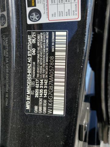 W1K6G7GB7MA057808 - 2021 MERCEDES-BENZ S 580 4MATIC BLACK photo 13