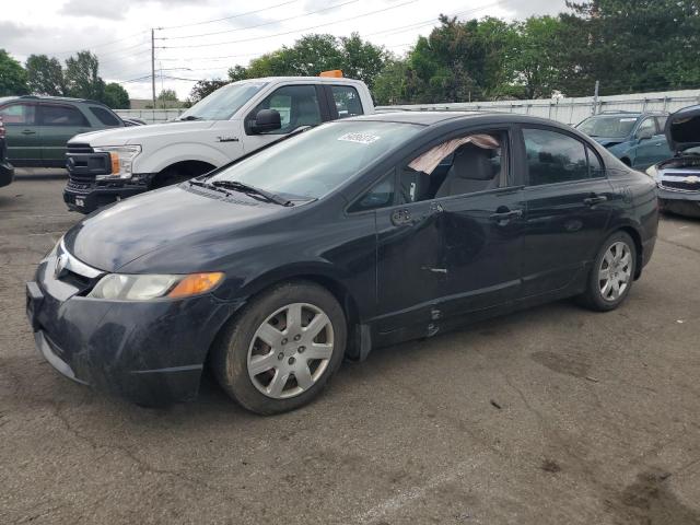 1HGFA16548L028959 - 2008 HONDA CIVIC LX BLACK photo 1