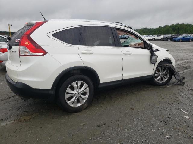 5J6RM4H71CL058037 - 2012 HONDA CR-V EXL WHITE photo 3