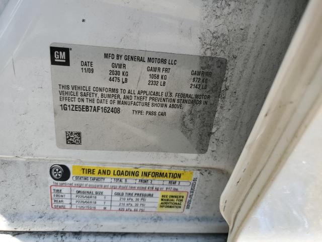 1G1ZE5EB7AF162408 - 2010 CHEVROLET MALIBU LTZ თეთრი ფოტო 13