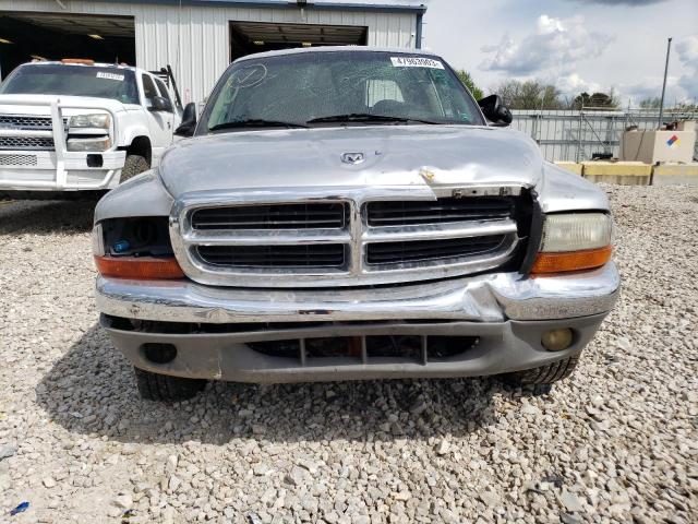 1B7HL2AN21S324055 - 2001 DODGE DAKOTA QUAD SILVER photo 5