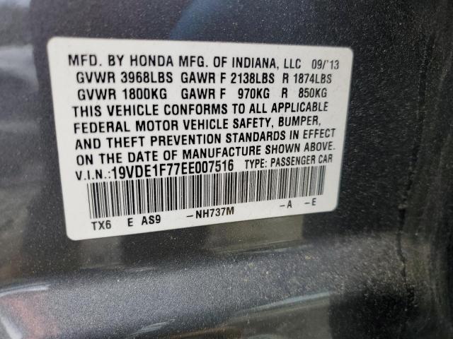 19VDE1F77EE007516 - 2014 ACURA ILX 20 TECH GRAY photo 13