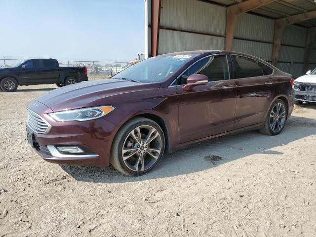 3FA6P0K97HR221033 - 2017 FORD FUSION TITANIUM MAROON photo 1