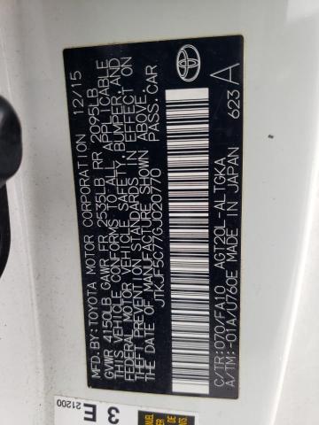 JTKJF5C77GJ020770 - 2016 TOYOTA SCION TC 白色 照片 12