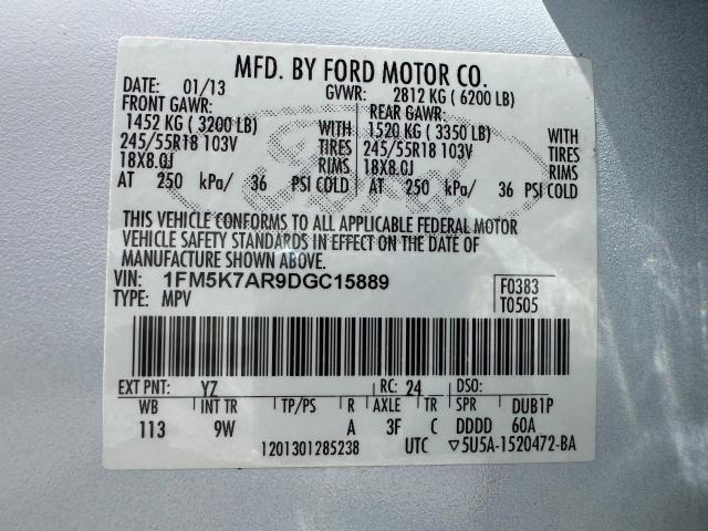 1FM5K7AR9DGC15889 - 2013 FORD EXPLORER POLICE INTERCEPTOR 白色 照片 15