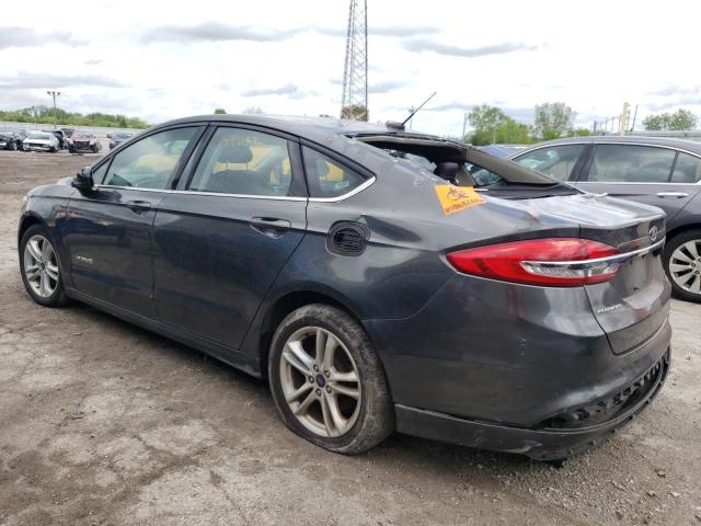 3FA6P0LU3JR172227 - 2018 FORD FUSION SE HYBRID GRAY photo 2