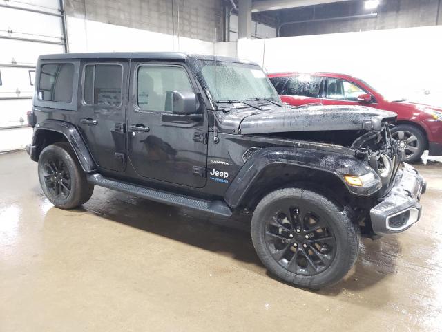 1C4JJXP65MW784098 - 2021 JEEP WRANGLER U SAHARA 4XE BLACK photo 4