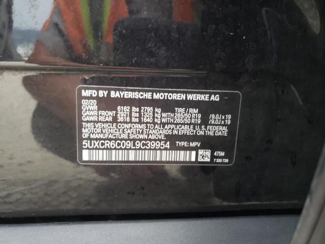 5UXCR6C09L9C39954 - 2020 BMW X5 XDRIVE40I BLACK photo 12