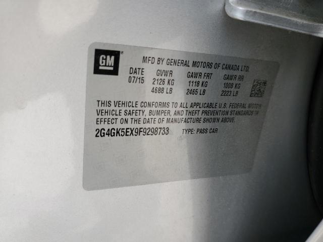 2G4GK5EX9F9298733 - 2015 BUICK REGAL 银色 照片 12