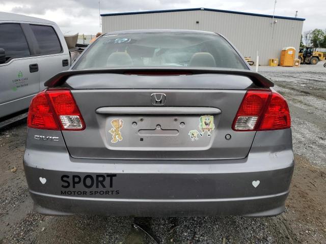 2HGES16395H608711 - 2005 HONDA CIVIC DX VP GRAY photo 6