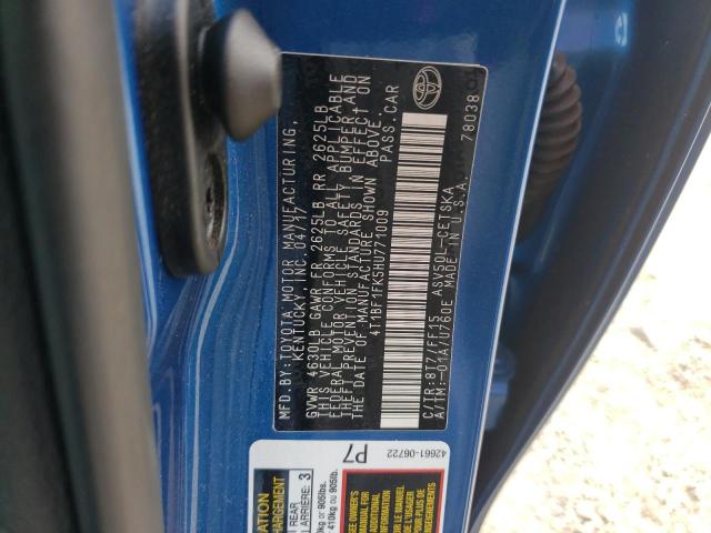 4T1BF1FK5HU771009 - 2017 TOYOTA CAMRY LE BLUE photo 13