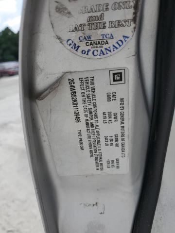 2G4WB52K011139496 - 2001 BUICK REGAL LS 银色 照片 12