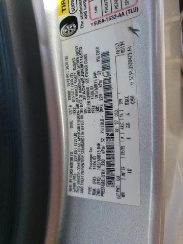 3FADP4EJ0KM116570 - 2019 FORD FIESTA SE Argent photo 12