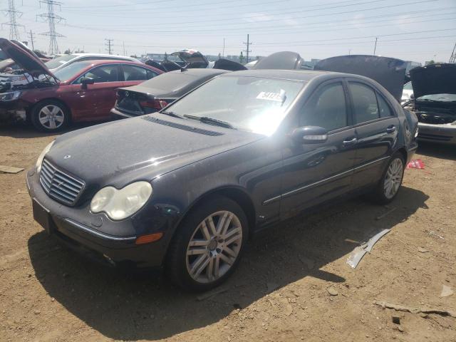 WDBRF61J94A600496 - 2004 MERCEDES-BENZ C 240 BLUE photo 1