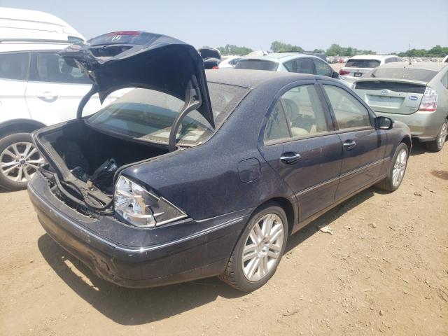 WDBRF61J94A600496 - 2004 MERCEDES-BENZ C 240 BLUE photo 3