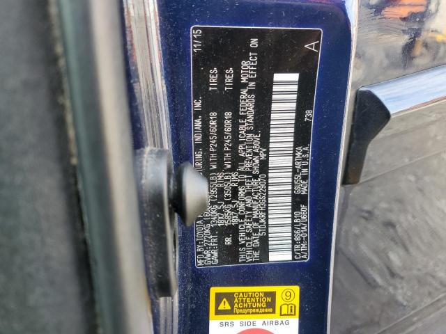 5TDJKRFH3GS229070 - 2016 TOYOTA HIGHLANDER XLE BLUE photo 13