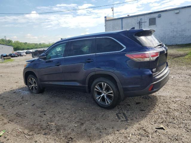 5TDJKRFH3GS229070 - 2016 TOYOTA HIGHLANDER XLE BLUE photo 2