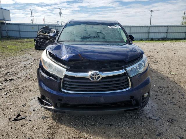 5TDJKRFH3GS229070 - 2016 TOYOTA HIGHLANDER XLE BLUE photo 5