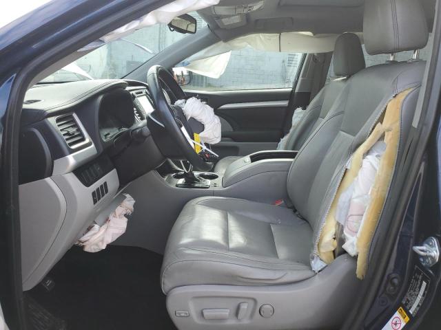 5TDJKRFH3GS229070 - 2016 TOYOTA HIGHLANDER XLE BLUE photo 7