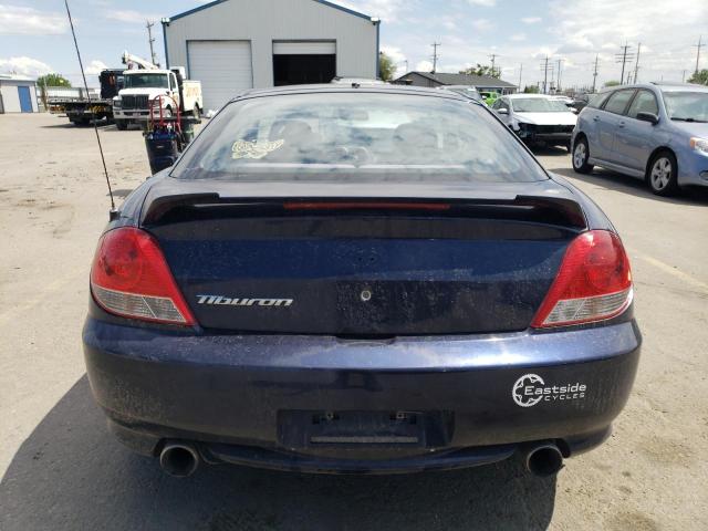 KMHHM65D15U164567 - 2005 HYUNDAI TIBURON BLUE photo 6