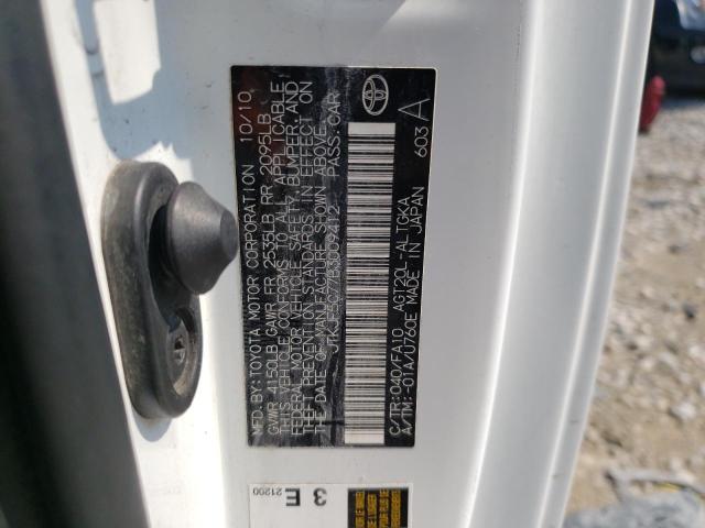 JTKJF5C77B3009412 - 2011 TOYOTA SCION TC 白色 照片 12