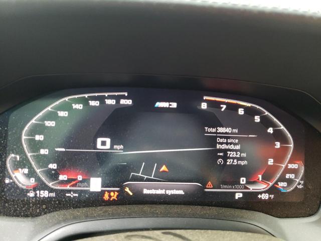 WBS33AY04MFL54422 - 2021 BMW M3 COMPETITION ნაცრისფერი ფოტო 9